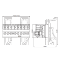 5,08 mm Steckdelibel Draht zum Drahtanschluss Block DIN-Schienenmontage Typ XK2EDG-UVK-5.08 mm